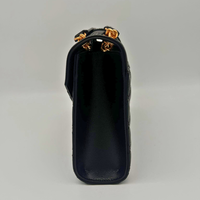 YSL ENVELOPE IN QUILTED LEATHER GRAIN DE POUDRE MEDIUM 600185 - BLACK/GOLD