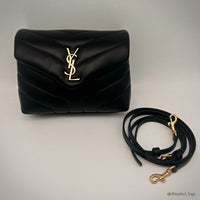 YSL TOY LOULOU IN QUILTED LEATHER 678401 - BLACK