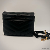 YSL TOY LOULOU IN QUILTED LEATHER 678401 - BLACK