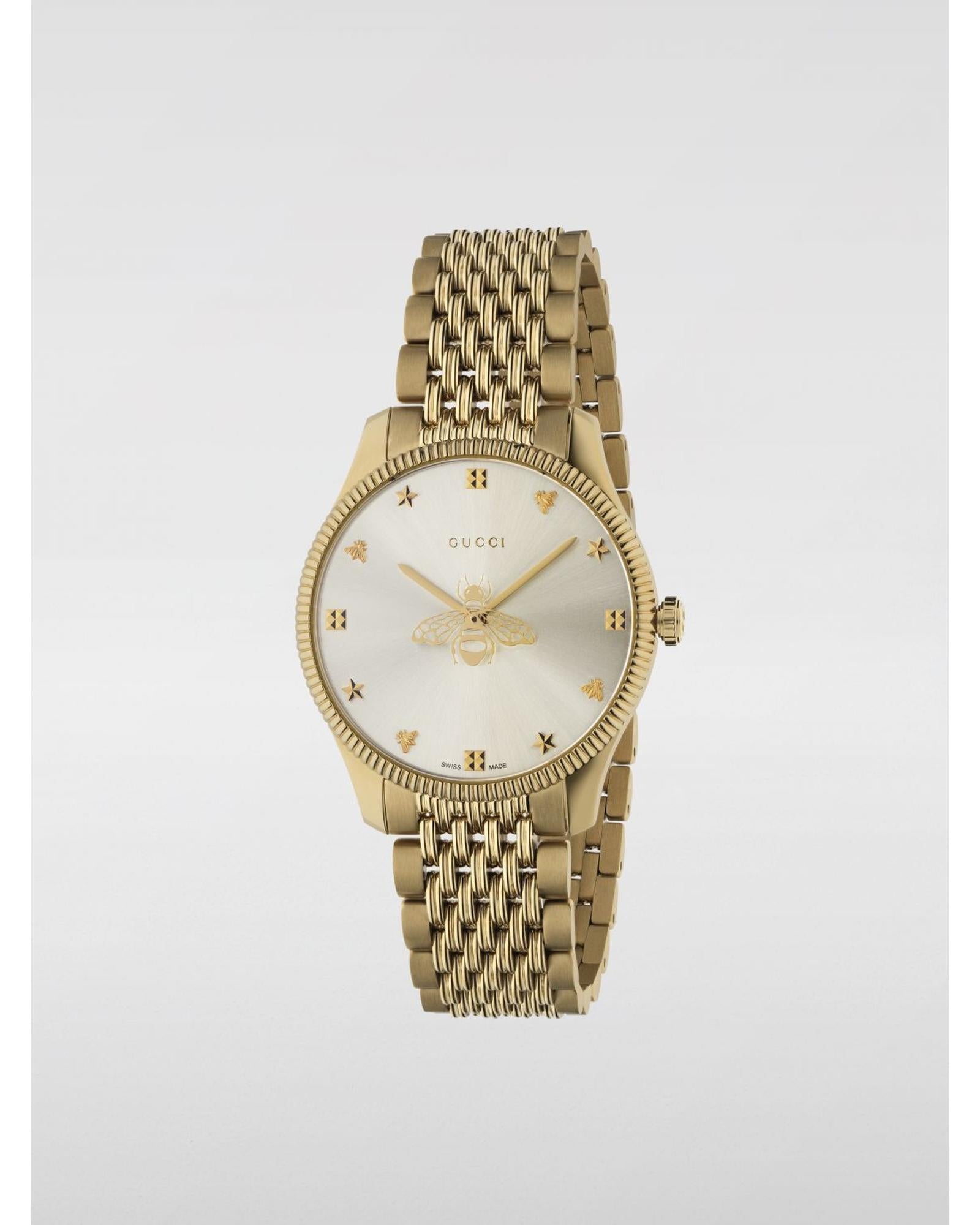 Gucci GTimeless YA126415541132247U Bee Motif Women Gold Watches