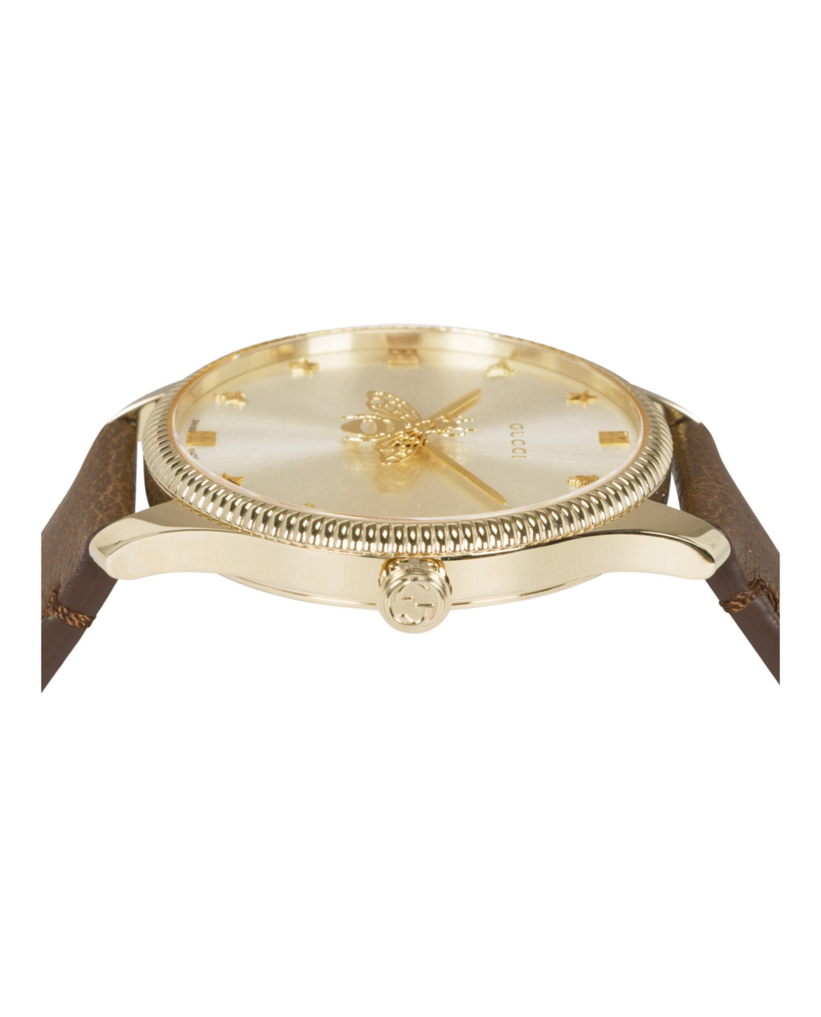 Gucci Gucci Womens  Gold 36mm Strap Fashion Watch