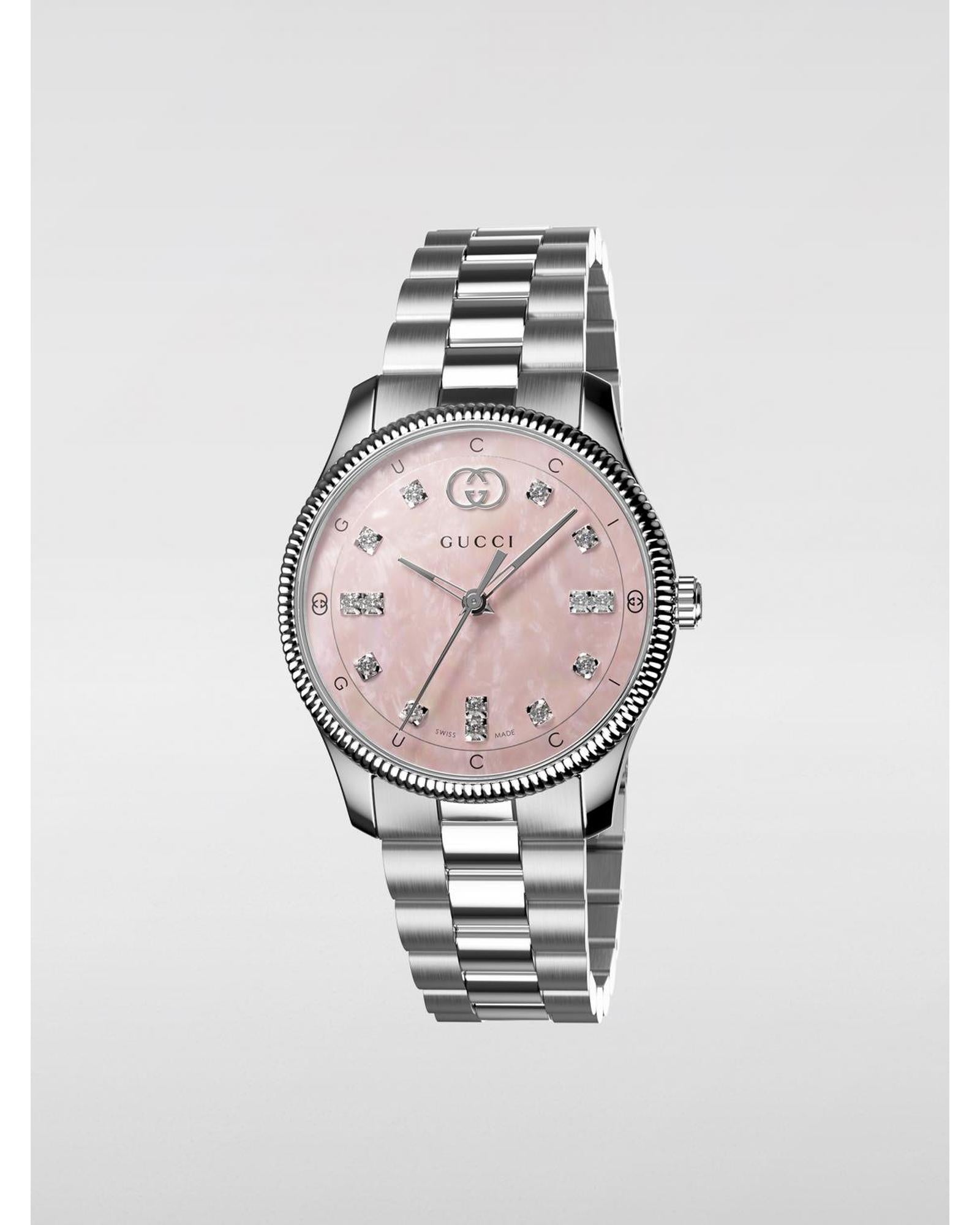 Gucci GTimeless YA126506 Diamond Accents Women Silver Watches