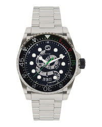 Gucci Mens Stainless Steel 45mm Bracelet Fashion Watch
