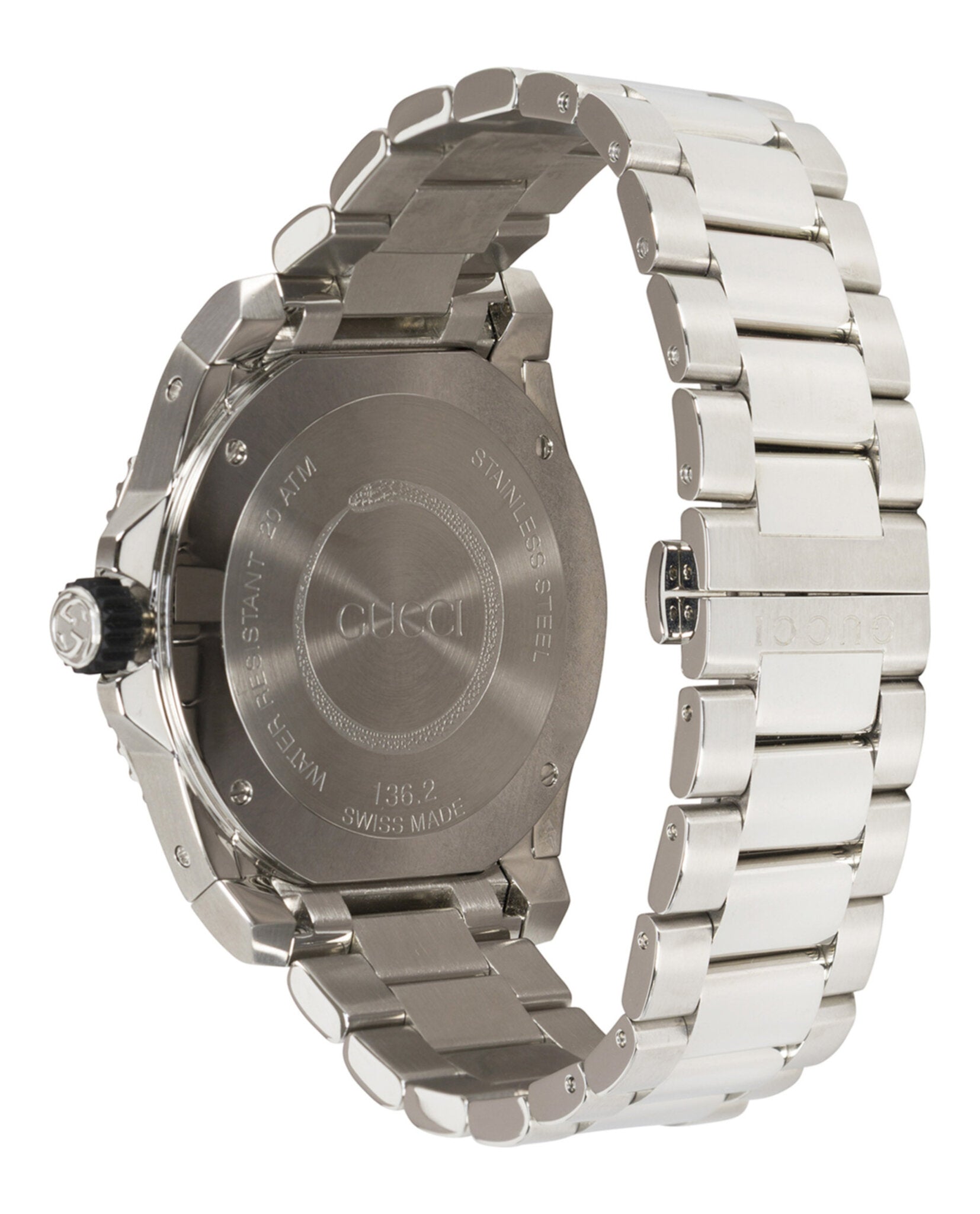 Gucci Mens Stainless Steel 45mm Bracelet Fashion Watch