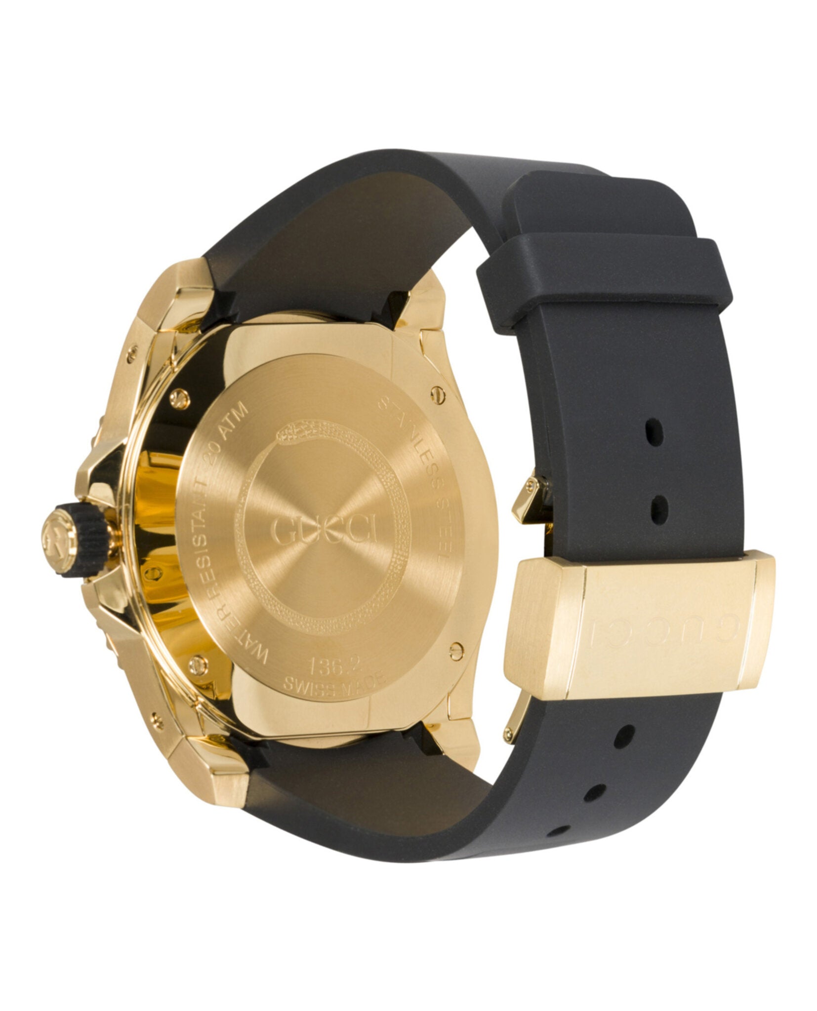 Gucci Gucci Mens  Gold 45mm Strap Fashion Watch