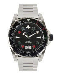 Gucci Gucci Mens  Stainless Steel 45mm Bracelet Fashion Watch