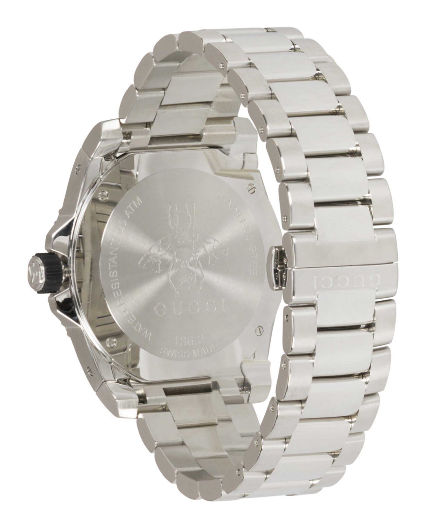 Gucci Gucci Mens  Stainless Steel 45mm Bracelet Fashion Watch