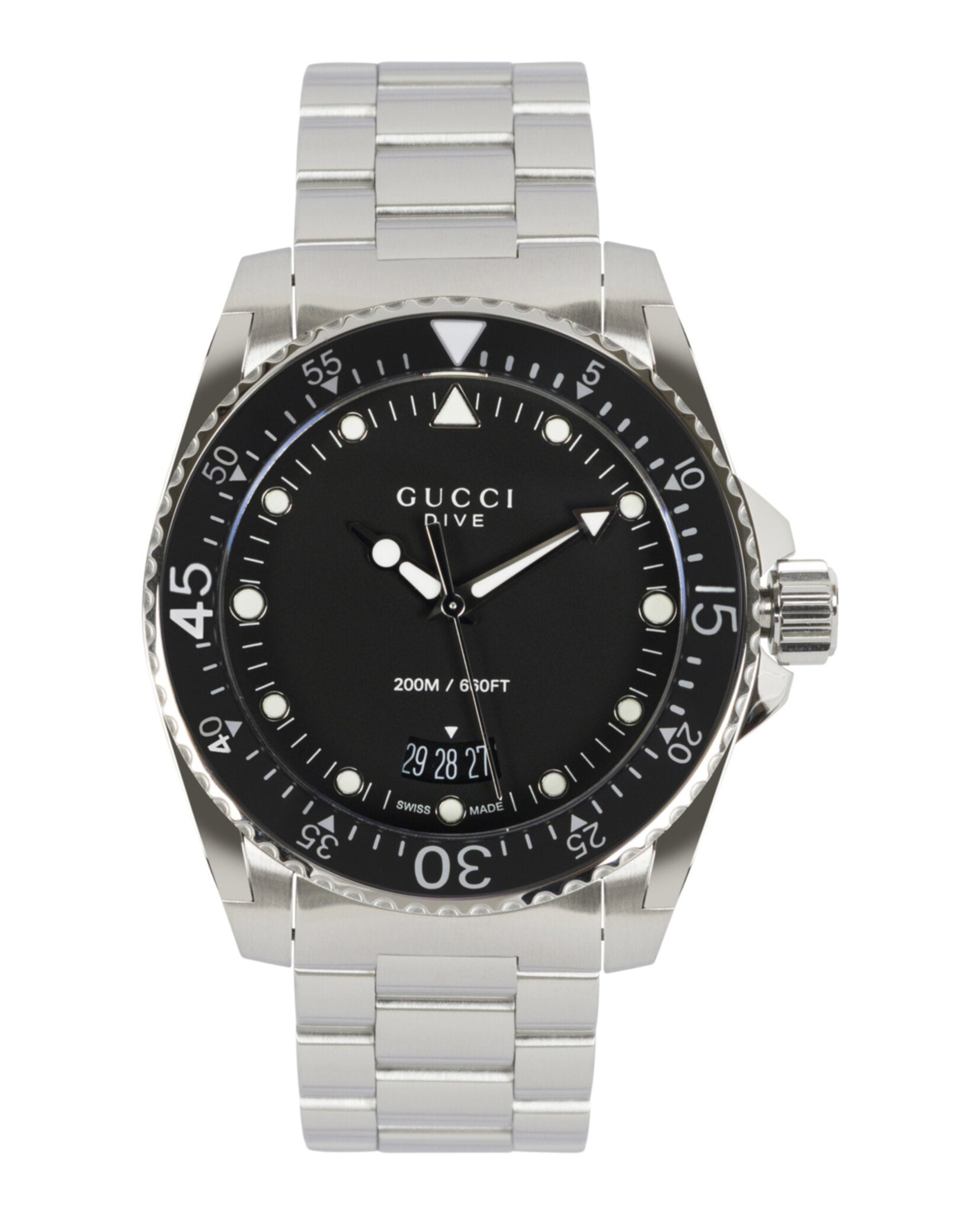 Gucci Gucci Mens  Stainless Steel 40mm Bracelet Fashion Watch