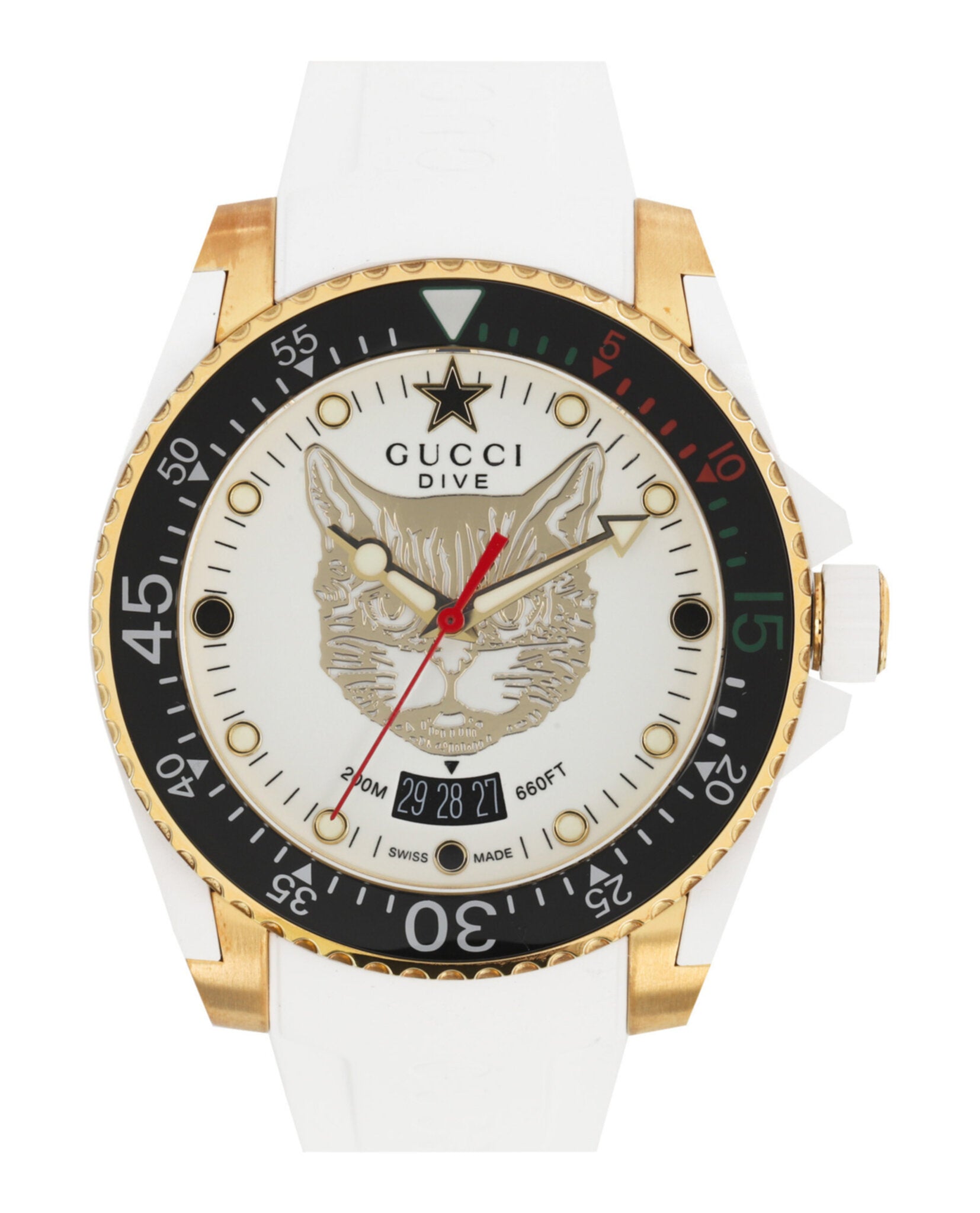 Gucci Mens Gold 40mm Strap Fashion Watch