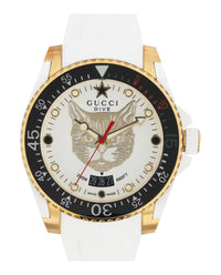 Gucci Mens Gold 40mm Strap Fashion Watch