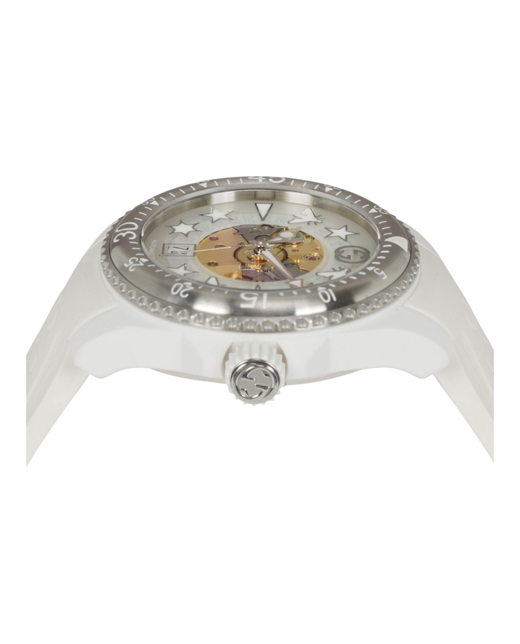 Gucci Gucci Mens  White 40mm Strap Fashion Watch