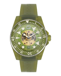 Gucci Gucci Mens  Green 40mm Strap Fashion Watch