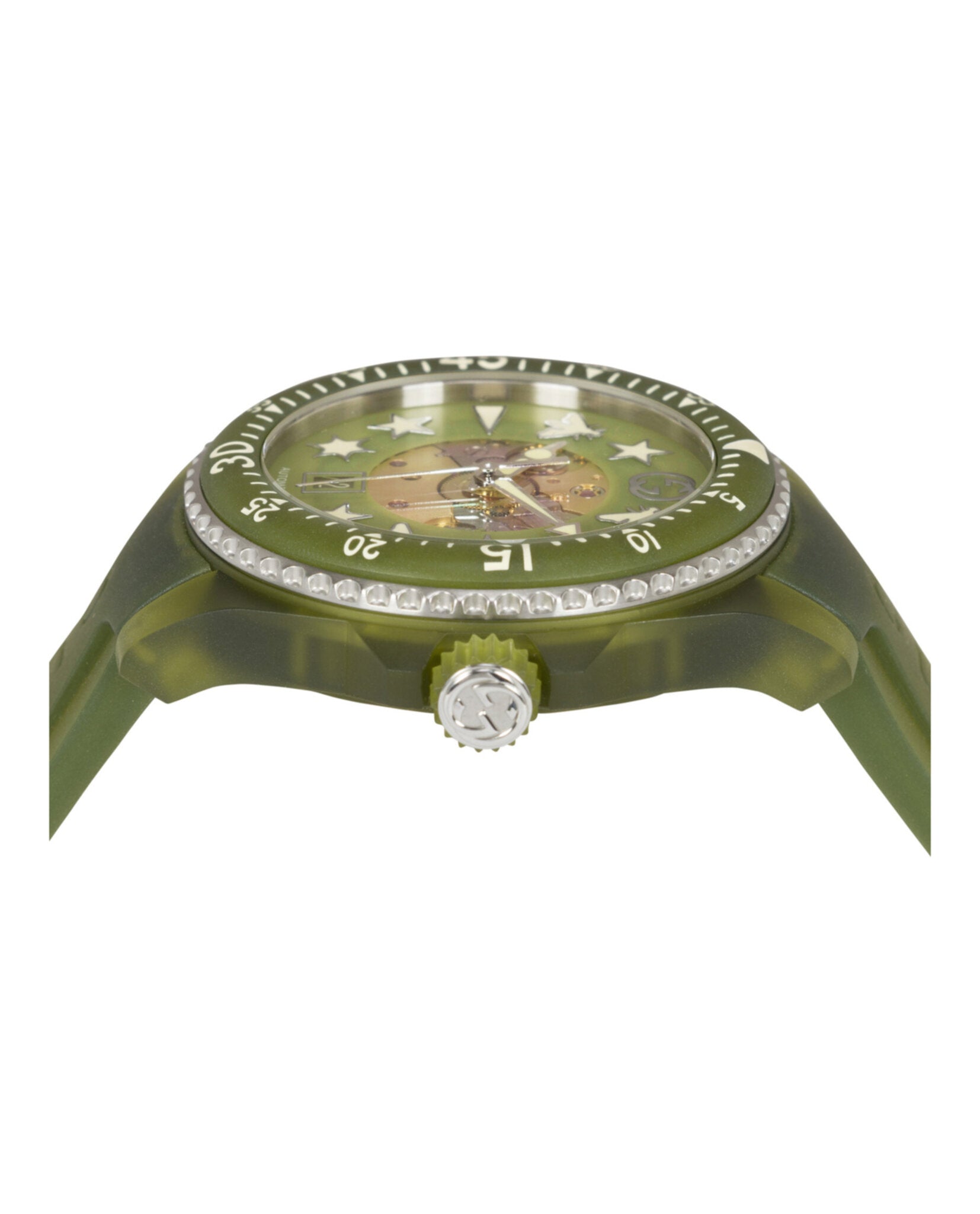 Gucci Gucci Mens  Green 40mm Strap Fashion Watch