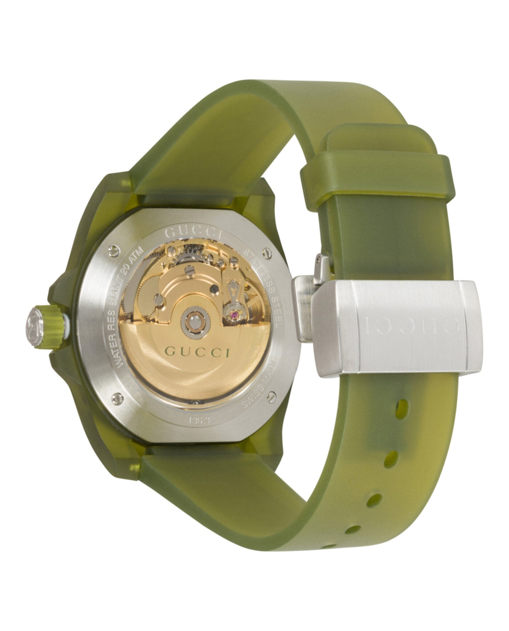Gucci Gucci Mens  Green 40mm Strap Fashion Watch