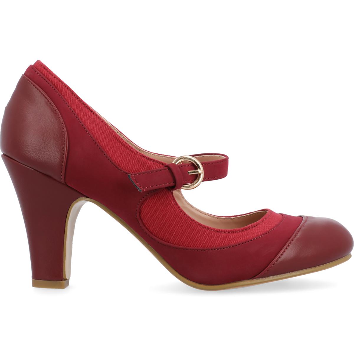 Siri Womens Faux Leather Dress Heels