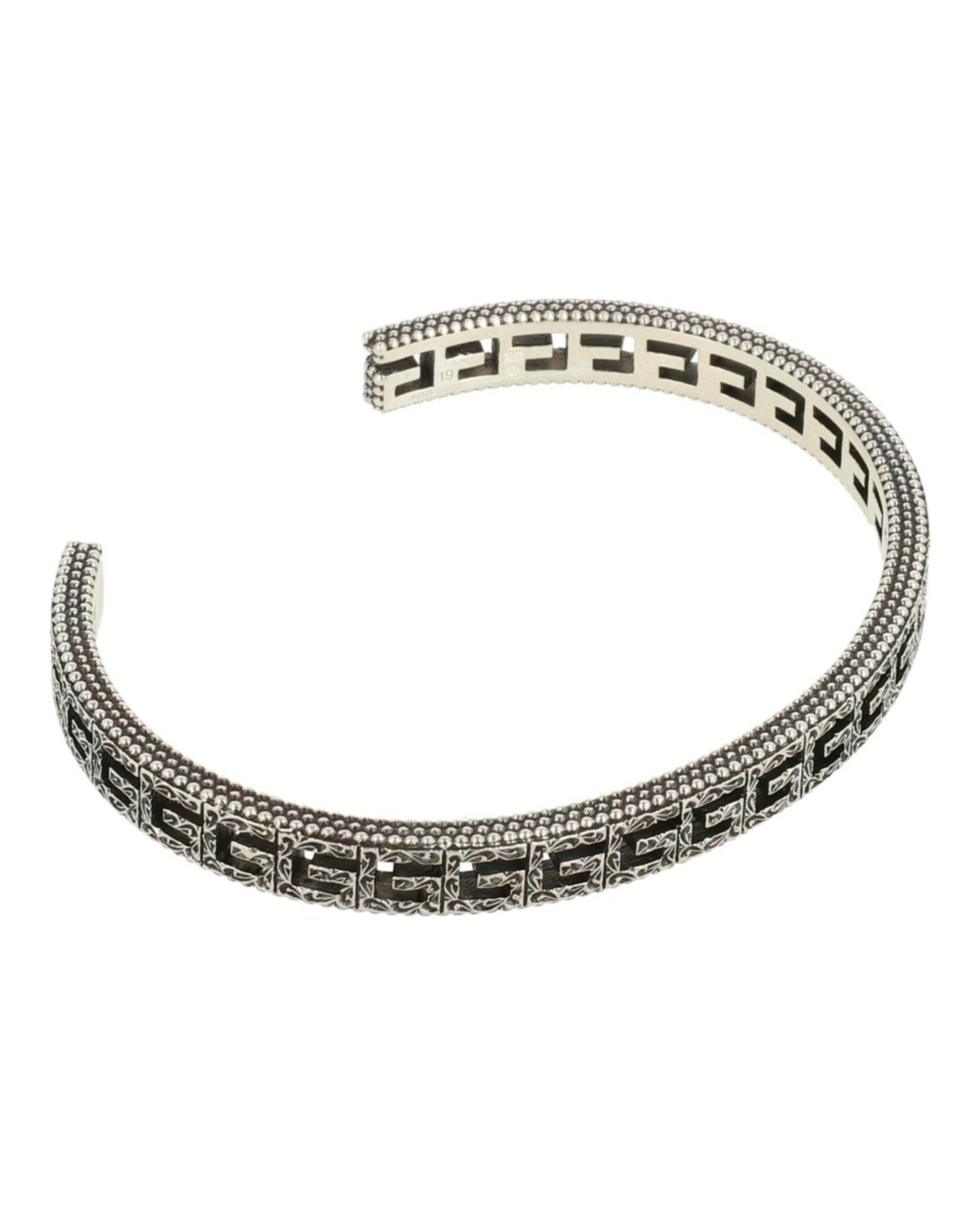 Gucci Unisex-Adult Sterling Silver Square G Cuff