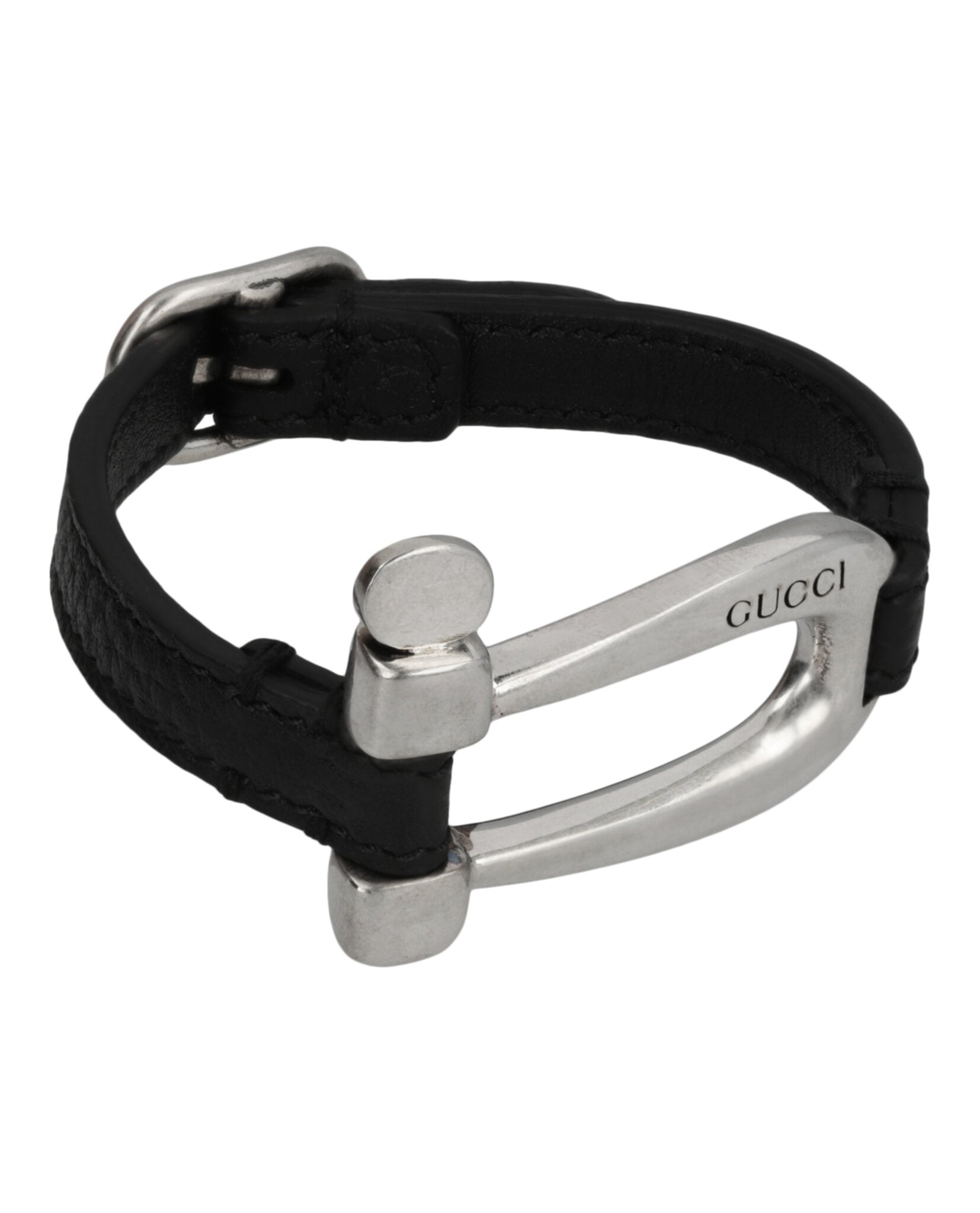 Gucci Unisex-Adult Horsebit Leather Bracelet