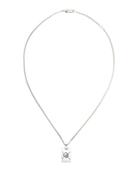 Gucci Unisex-Adult Sterling Silver Ghost Tag Necklace