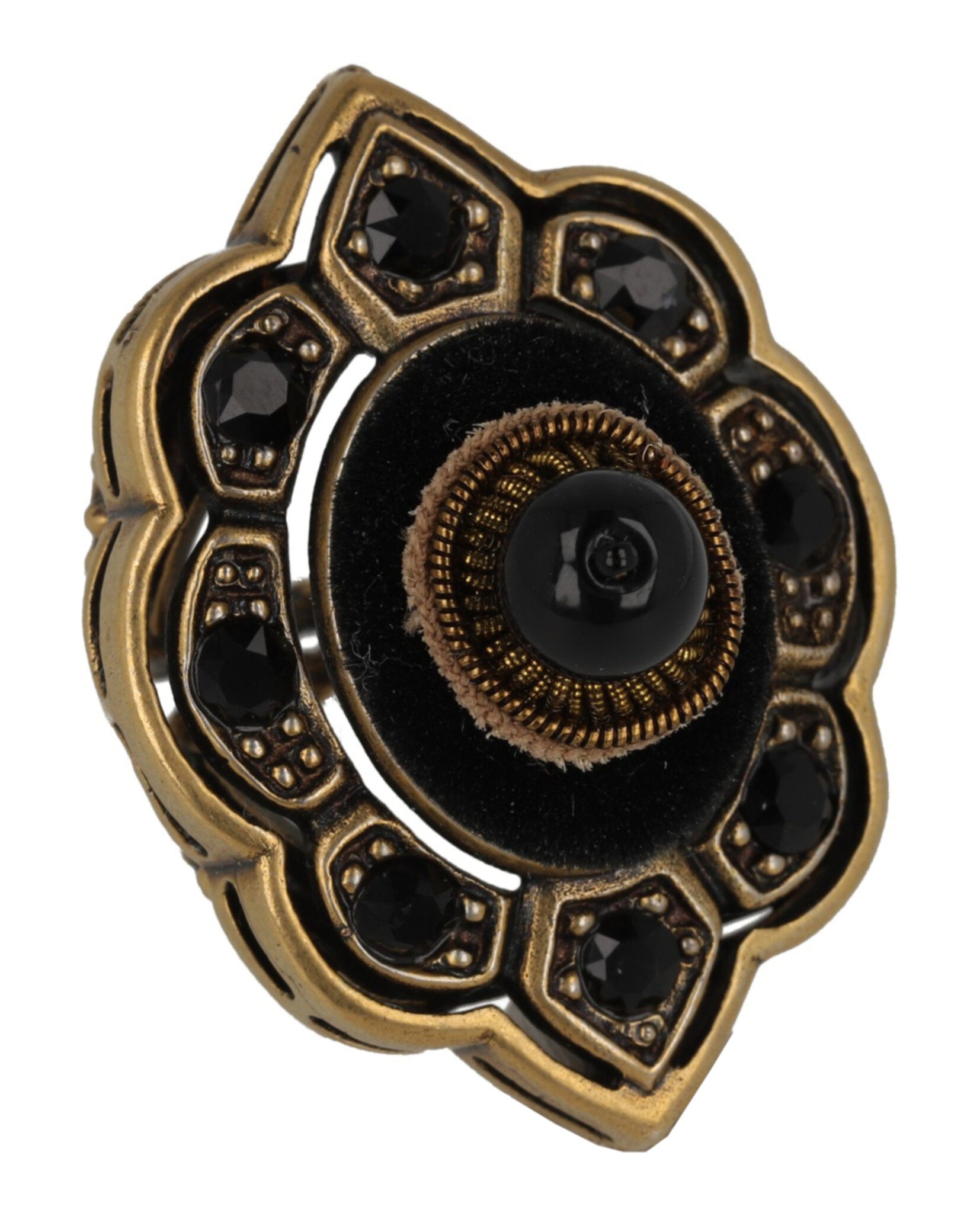Gucci Unisex-Adult Velvet And Crystal Pincushion Ring