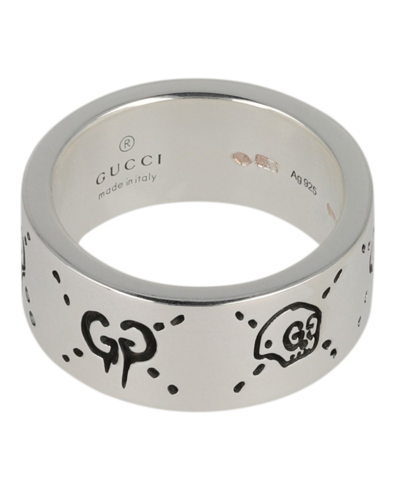 Gucci Unisex-Adult Sterling Silver Ghost Ring 9MM