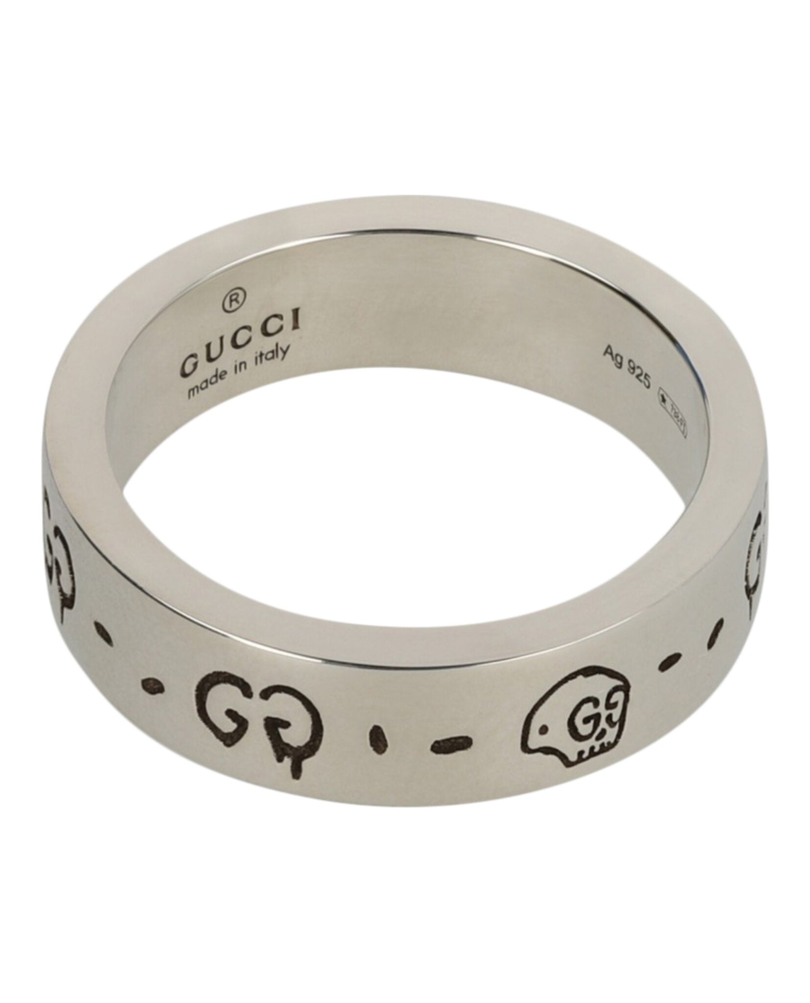 Gucci Unisex-Adult Sterling Silver Ghost Ring 6MM