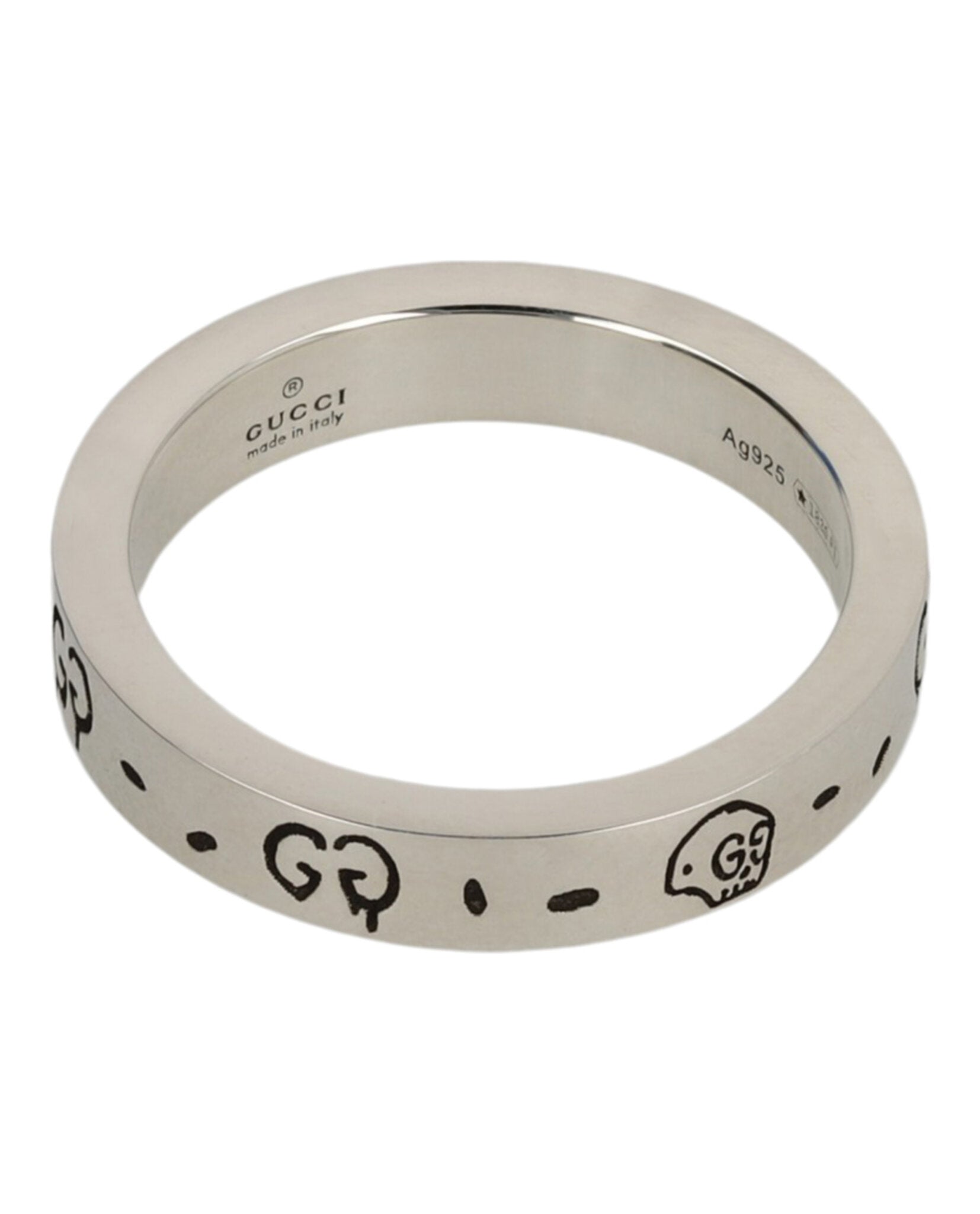 Gucci Unisex-Adult Sterling Silver Ghost Ring 4MM