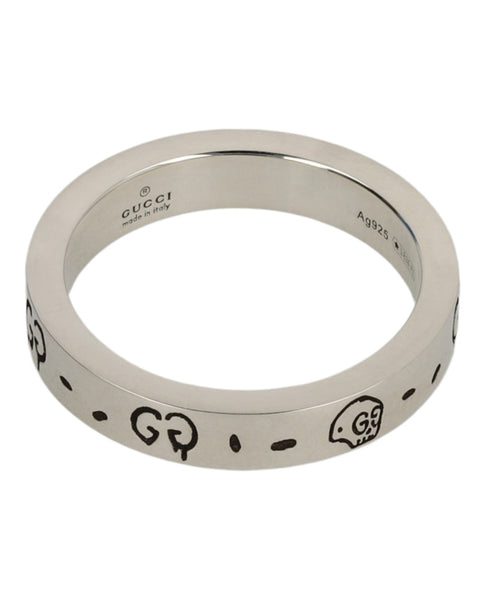 Gucci Unisex-Adult Sterling Silver Ghost Ring 4MM – Bluefly