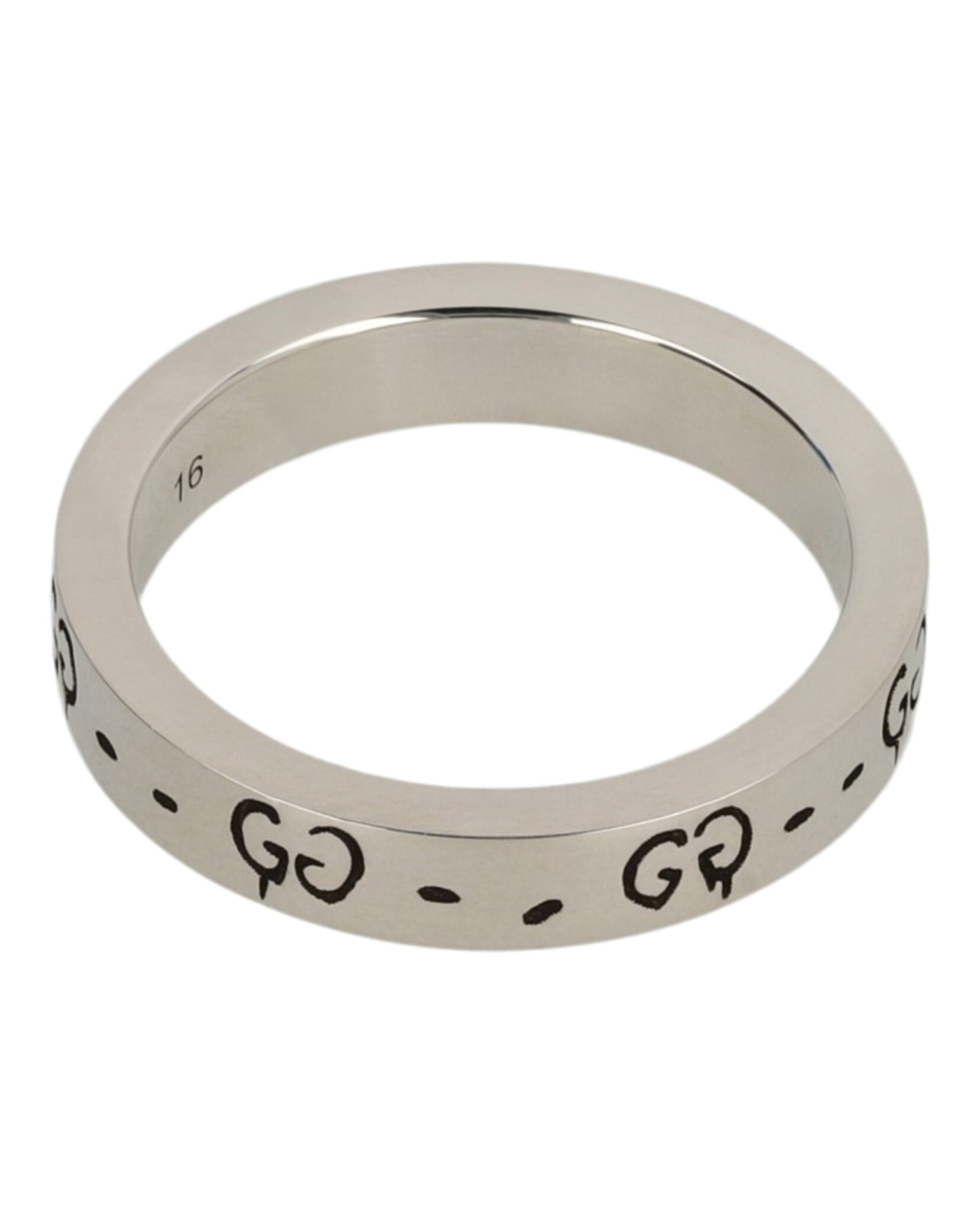 Gucci Unisex-Adult Sterling Silver Ghost Ring 4MM