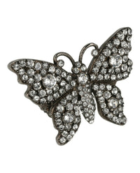 Gucci Womens Crystal Embellishment Butterfly Cocktail Ring