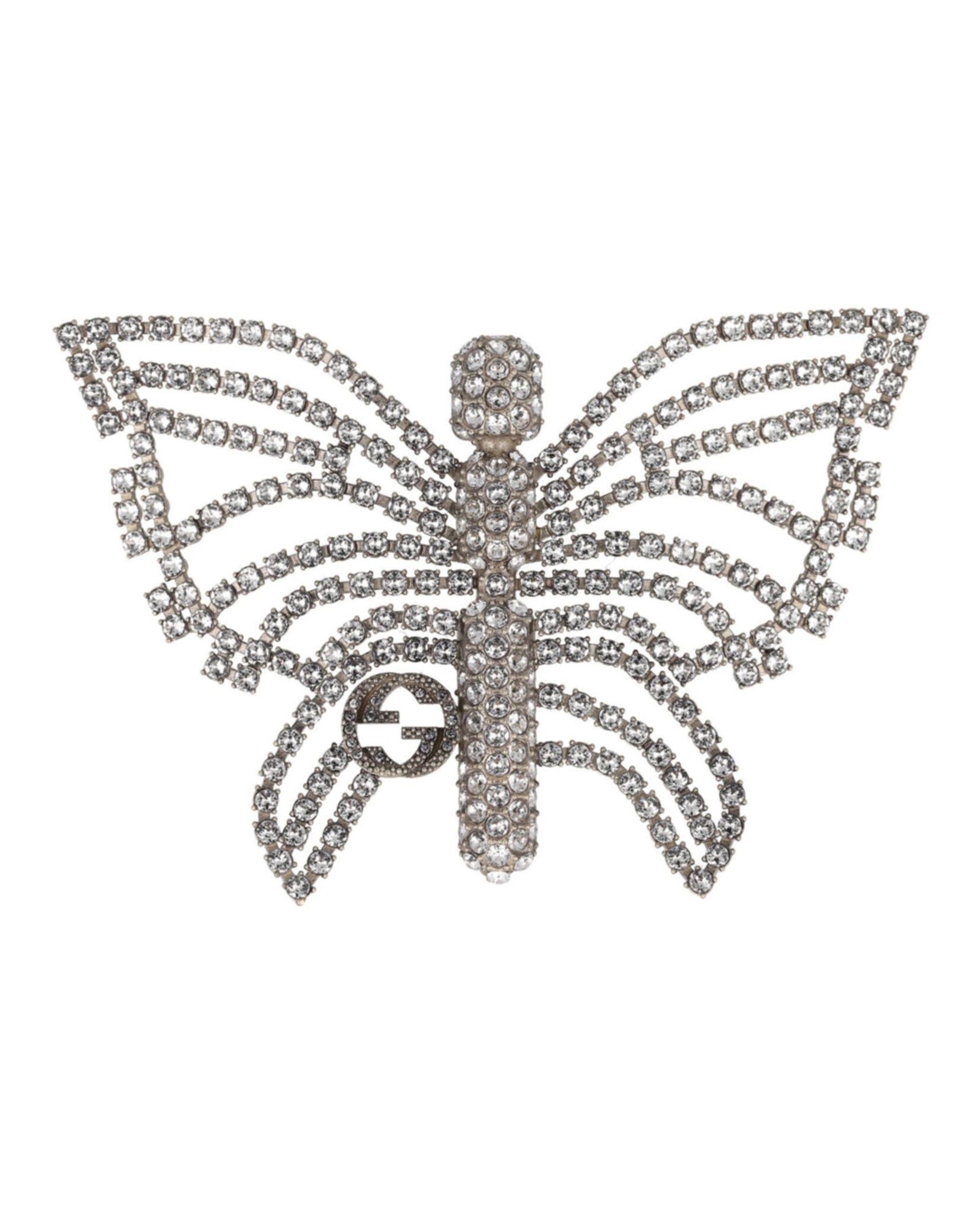 Gucci Gucci Womens Crystal Embellished Butterfly Brooch