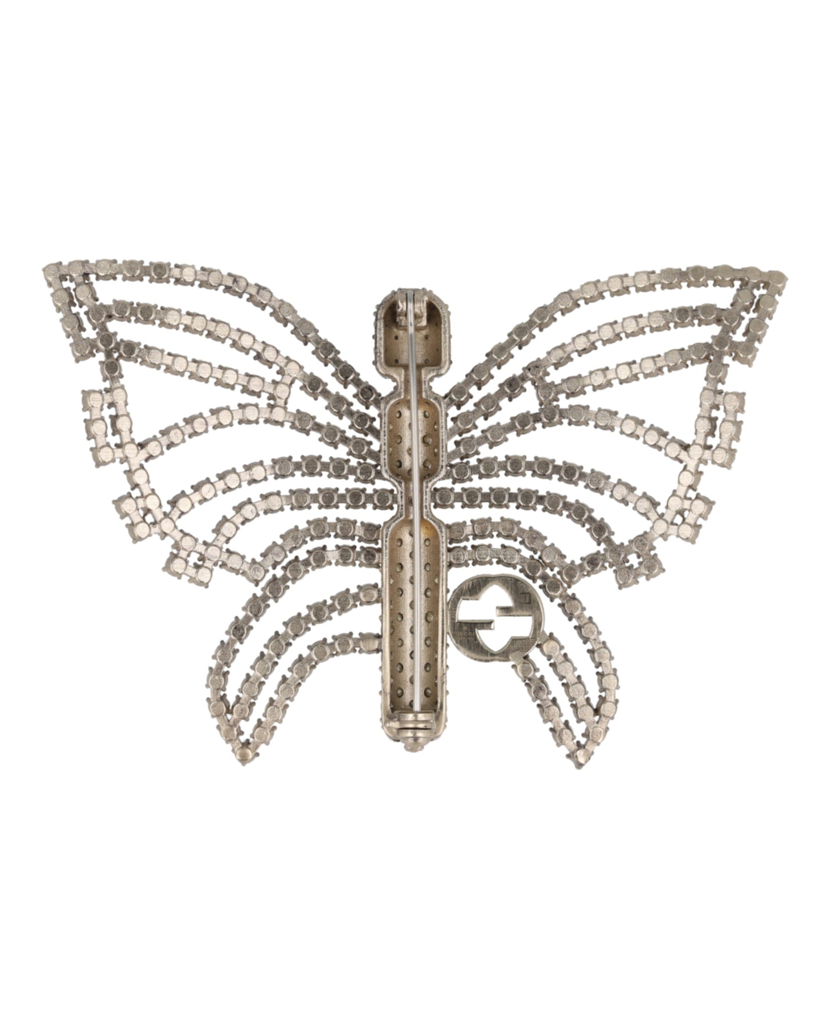 Gucci Gucci Womens Crystal Embellished Butterfly Brooch