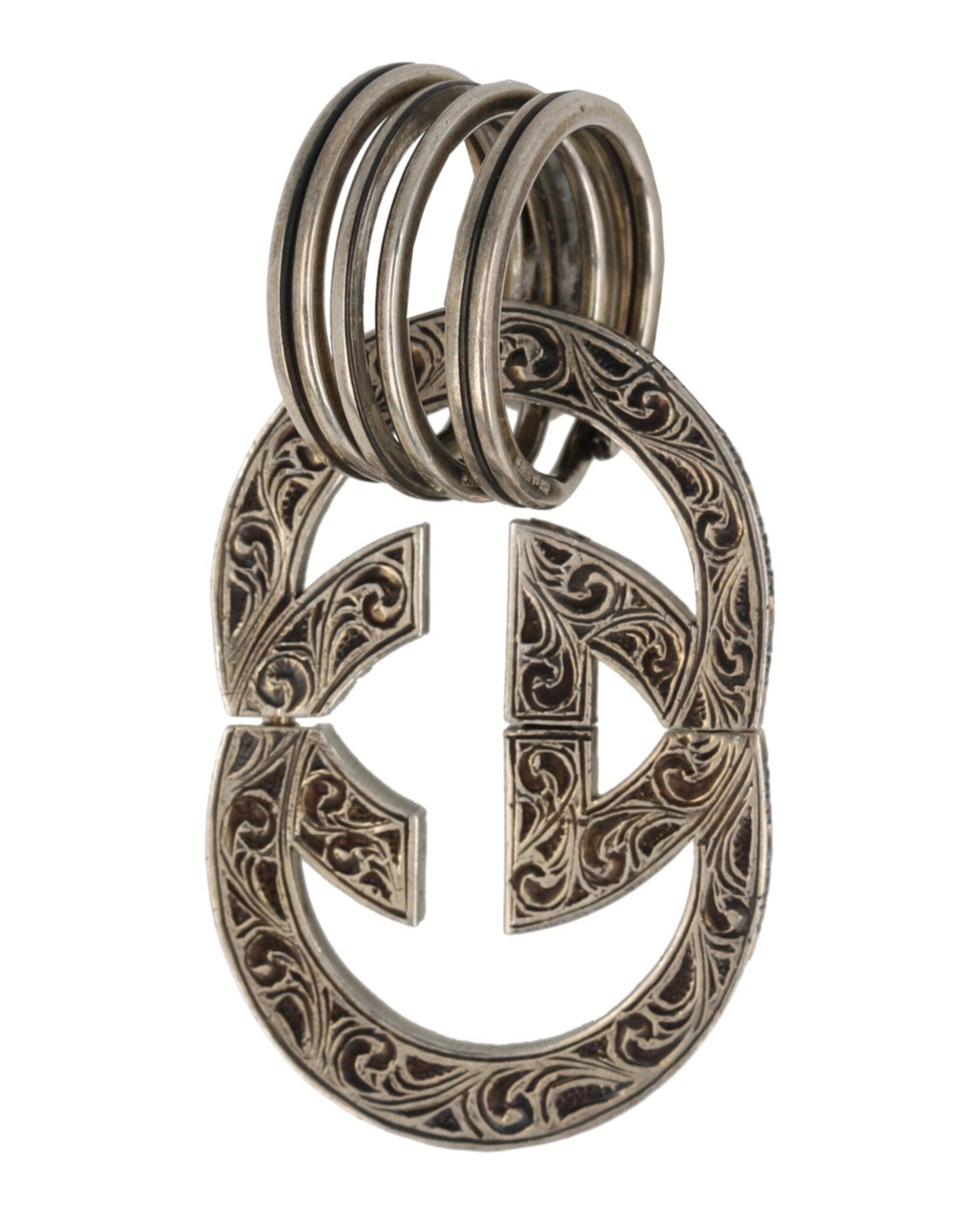 Gucci Womens Engraved Interlocking G Keychain – Bluefly