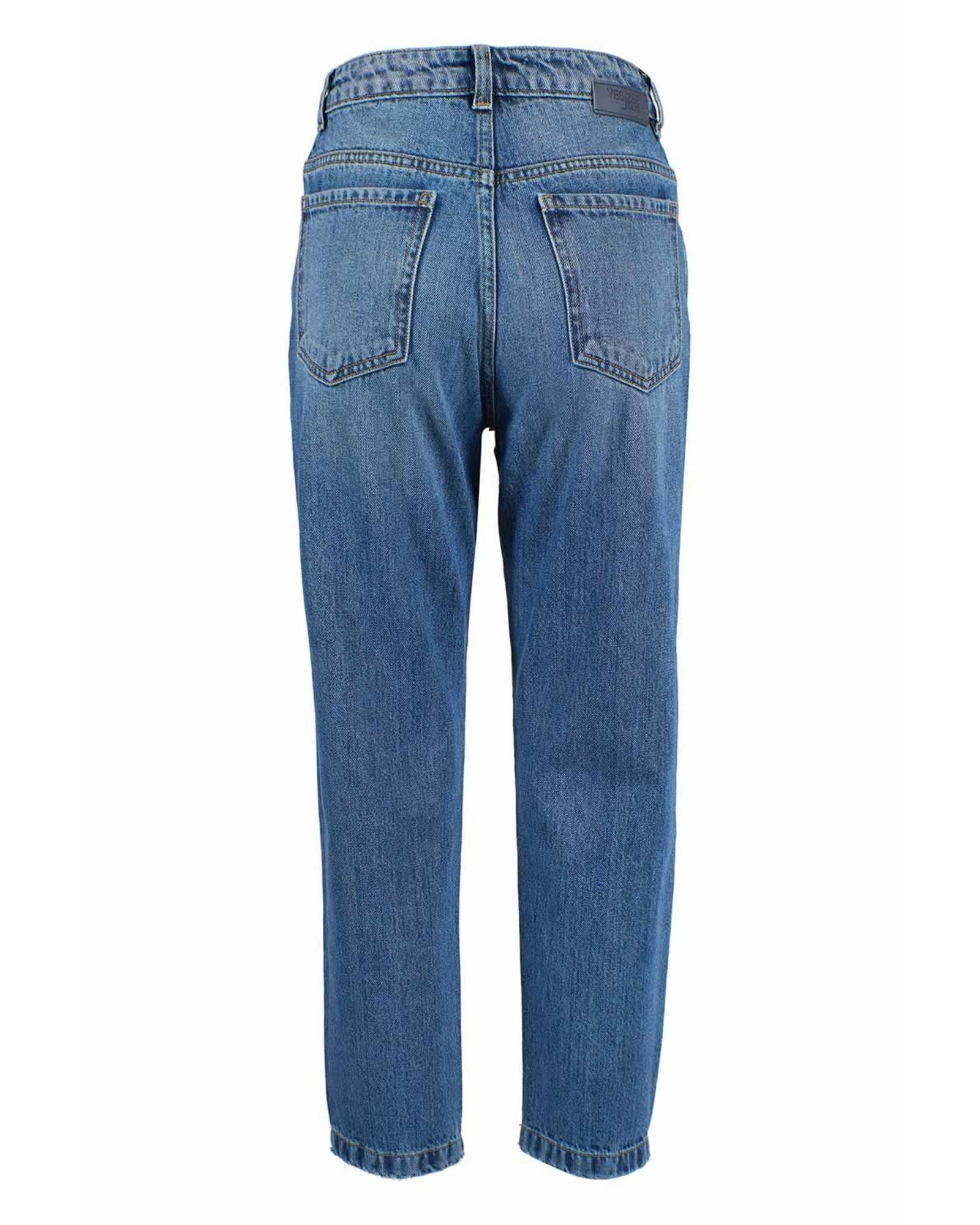 Yes Zee Women's High Waisted Ripped Straight Leg Jeans