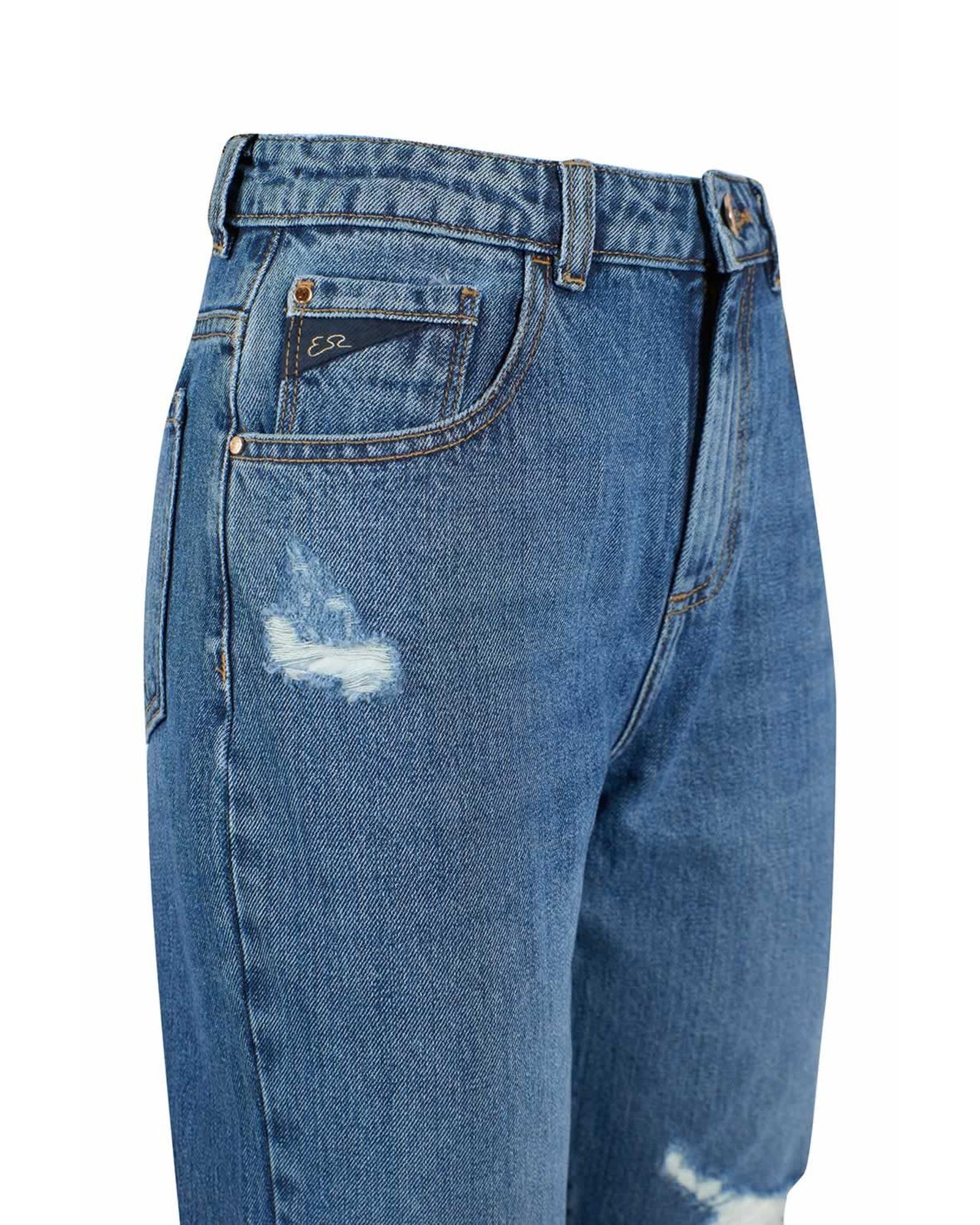 Yes Zee Women's High Waisted Ripped Straight Leg Jeans