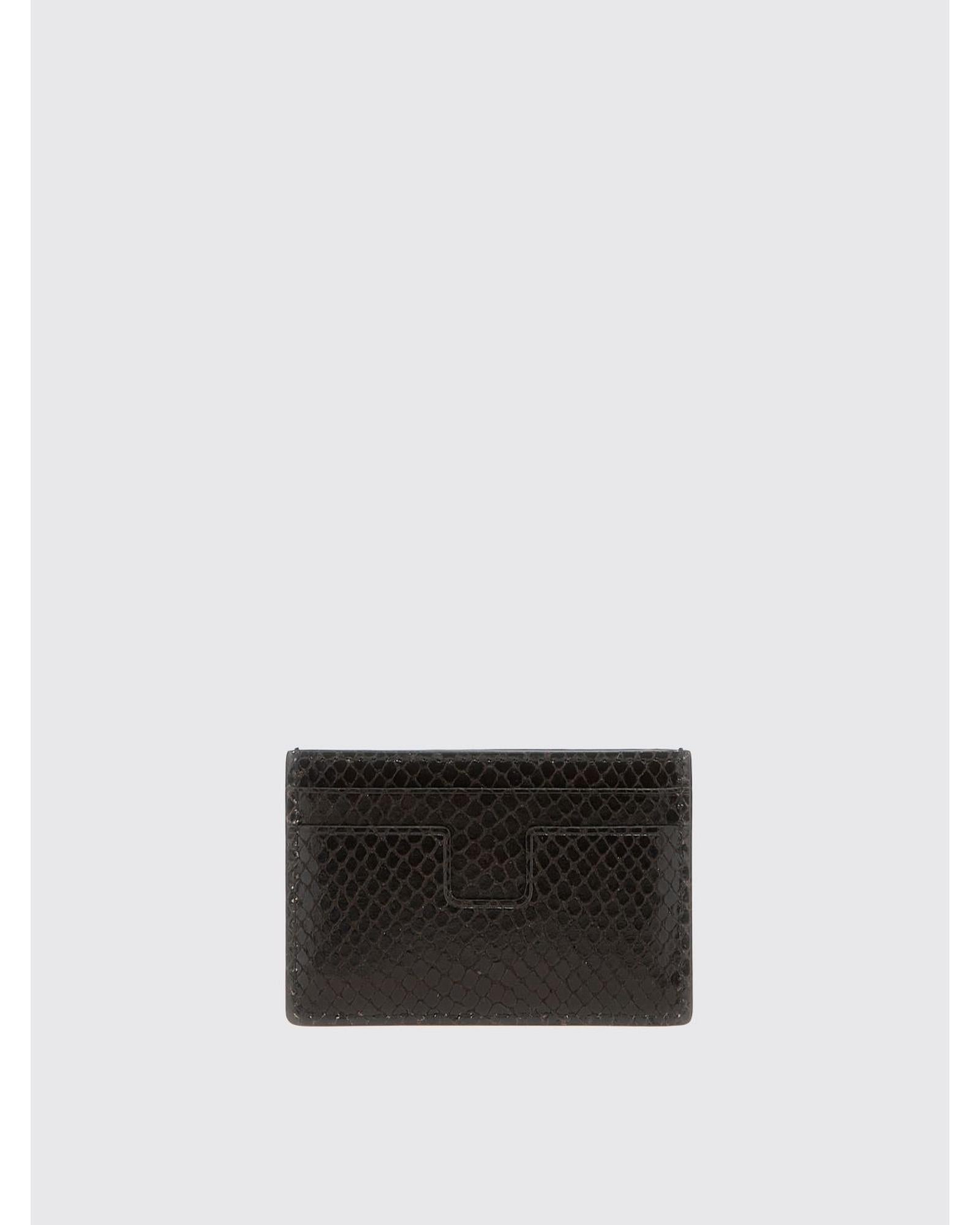 Tom Ford Snakeskin Leather Card Holder Men Wallets