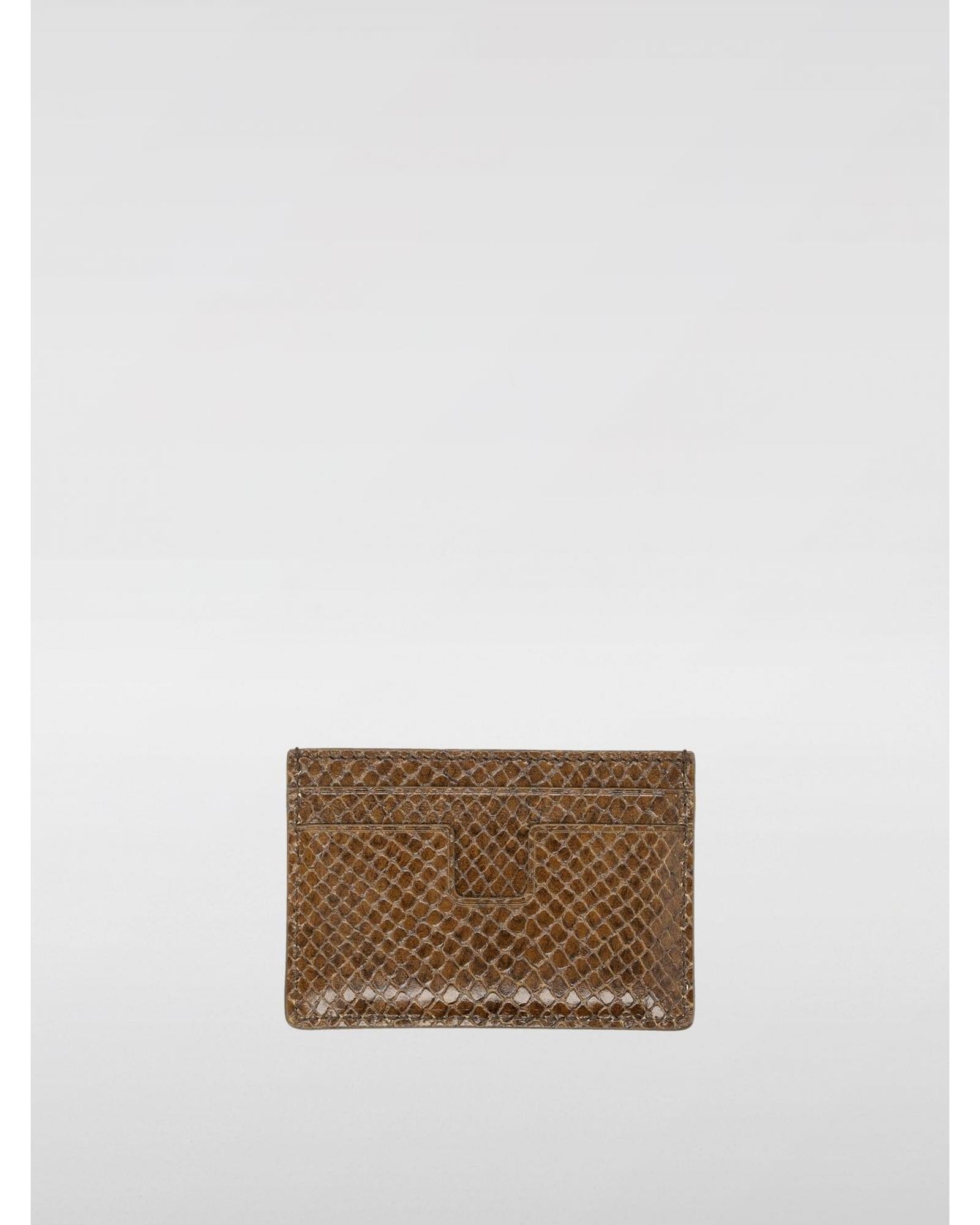 Tom Ford Snakeskin Leather Card Holder Men Wallets