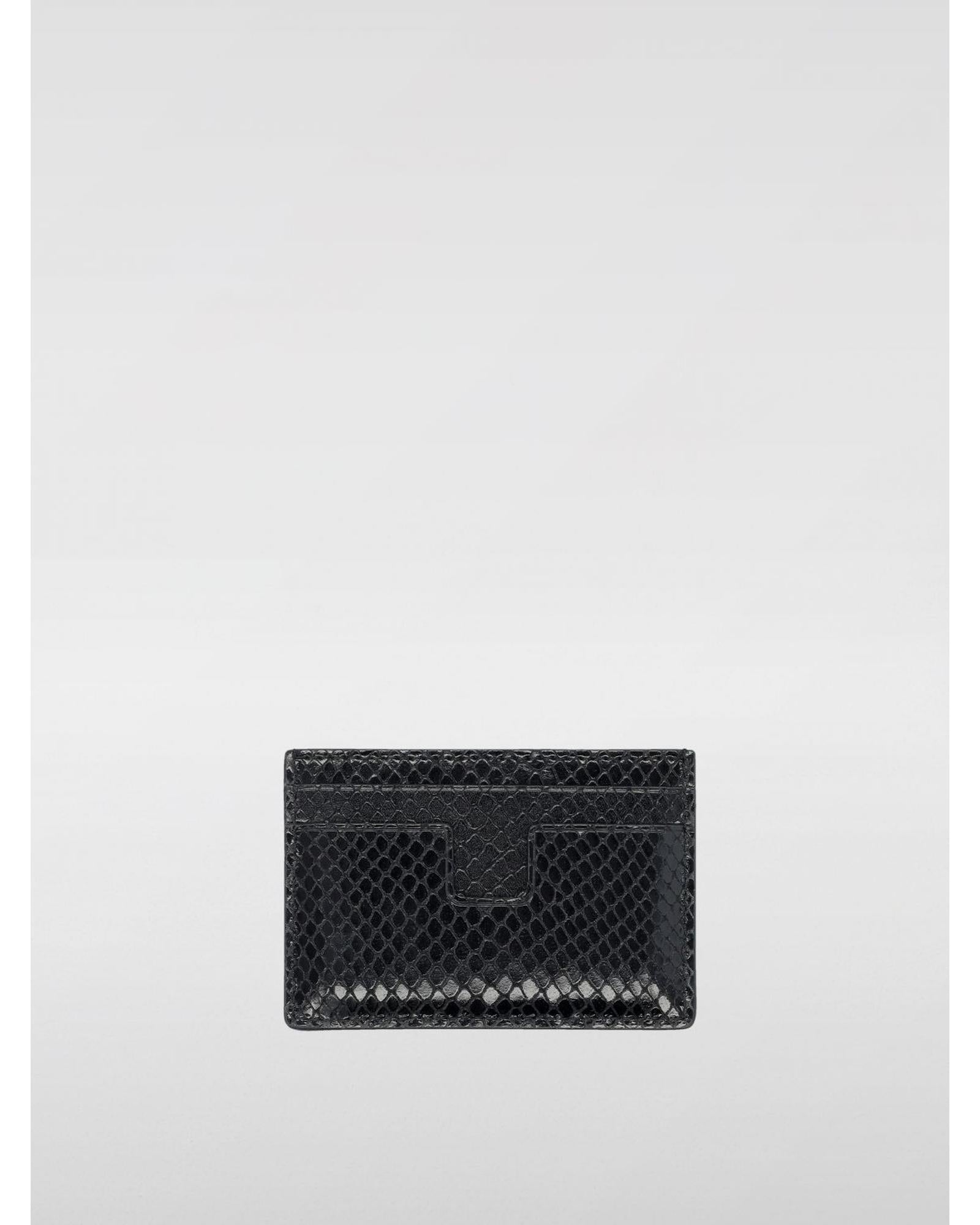 Tom Ford Snakeskin Leather Card Holder Men Wallets
