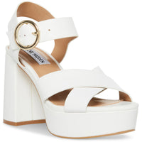 Elkin Womens Leather Slingback Platform Sandals