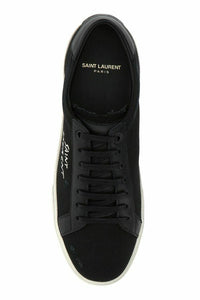 Saint Laurent Sleek Black Canvas & Leather Low-Top Men's Sneakers16