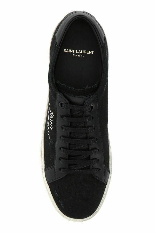 Saint Laurent Sleek Black Canvas & Leather Low-Top Men's Sneakers16