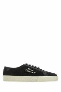 Saint Laurent Sleek Black Canvas & Leather Low-Top Men's Sneakers3