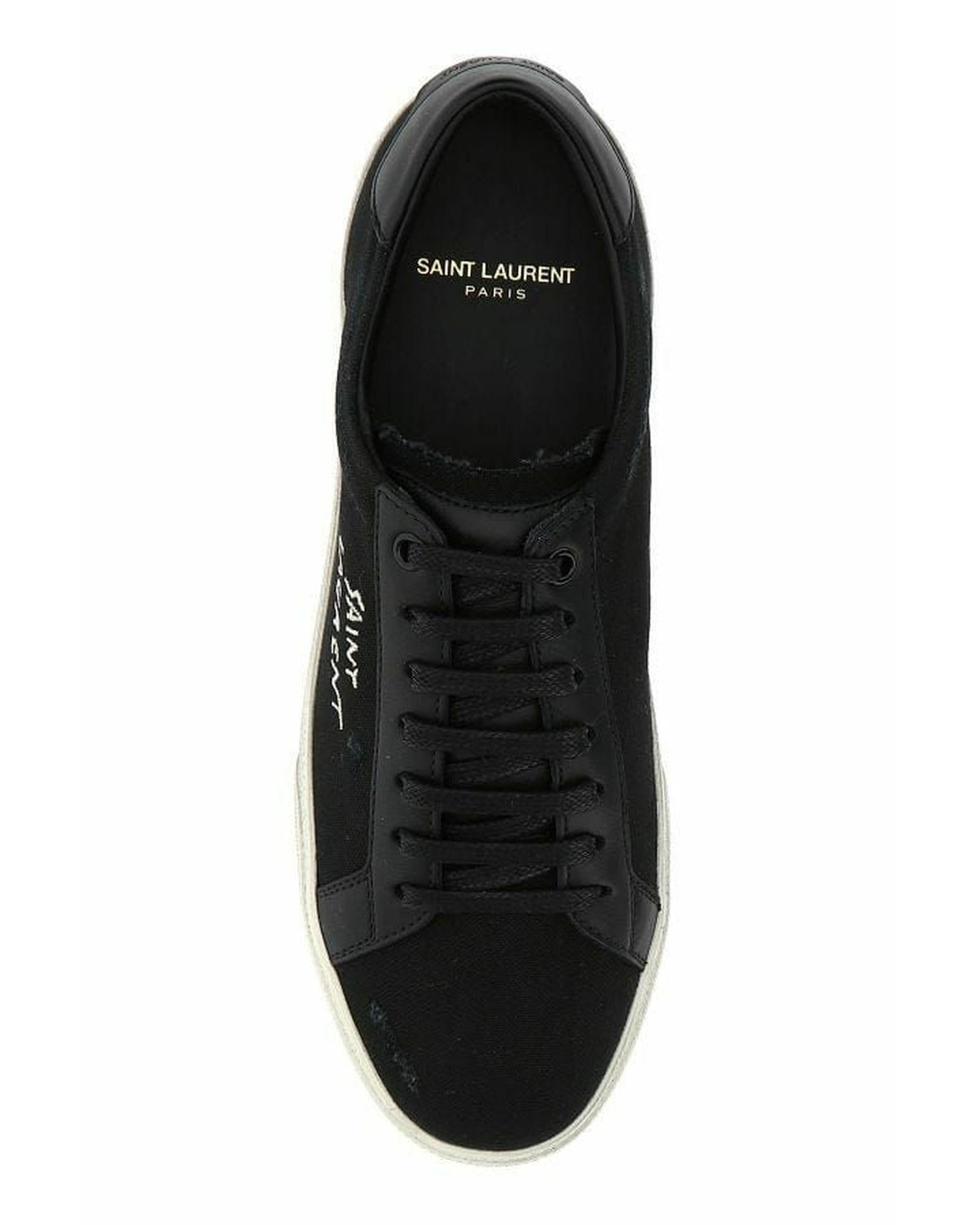 Saint Laurent  Court Classic Low Top Sneakers  Black