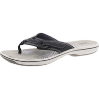 Breeze Milah Womens Thong Sandals Slip On Black Synthetic