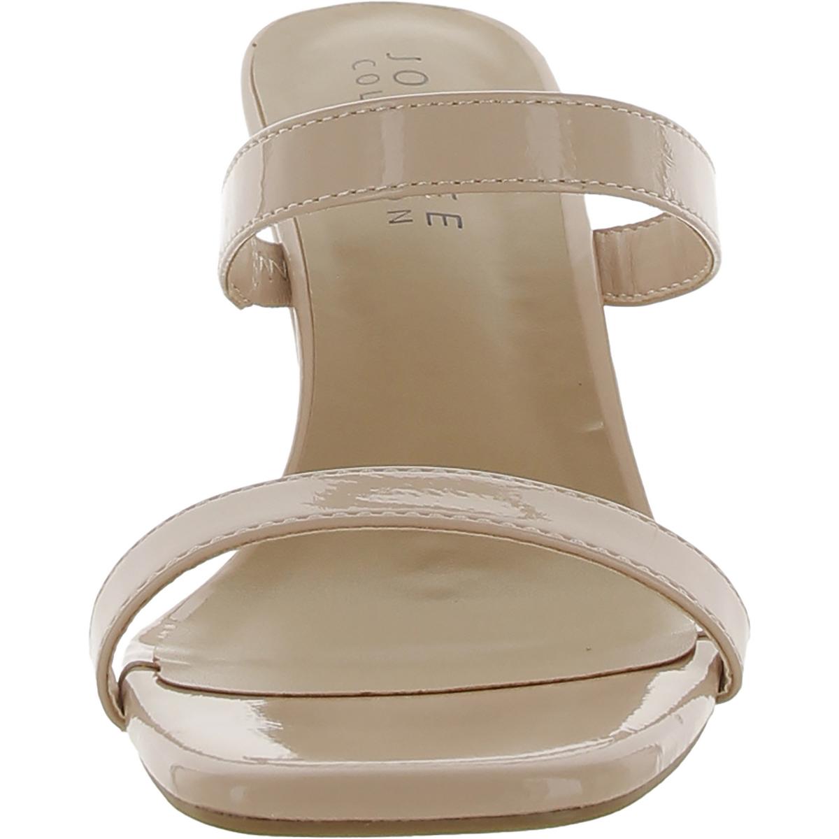 BHFO Womens Slip On Square Toe Wedge Sandals