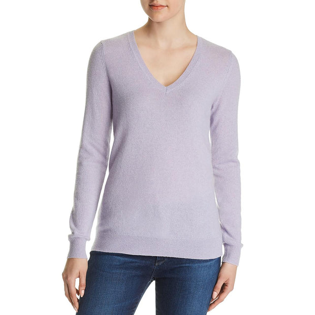 Private Label Womens Ribbed Trim V Neck Sweater