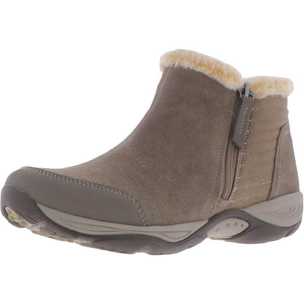 Elinot Womens Suede Slip On Ankle Boots