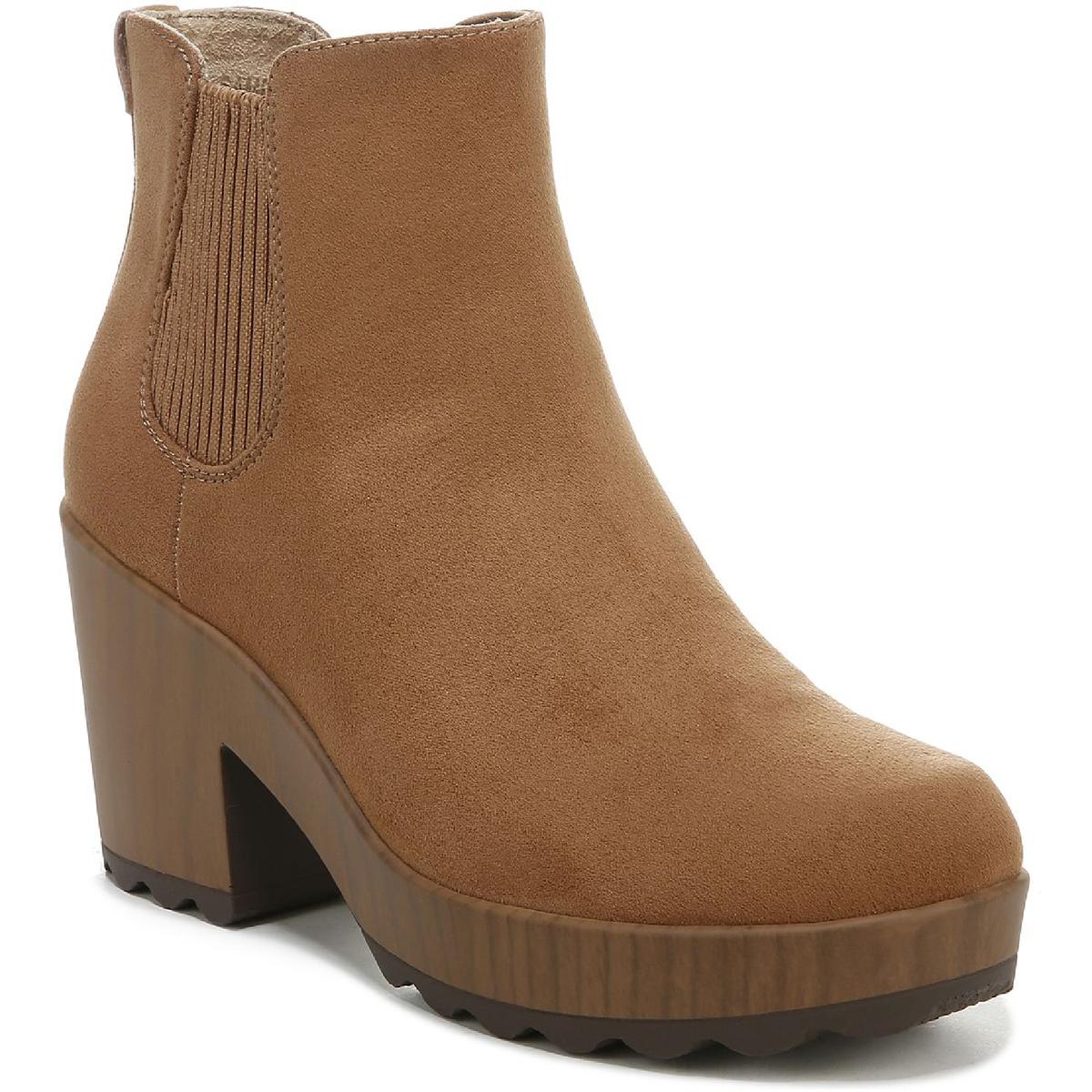 Walk Away Womens Faux Suede Heels Booties