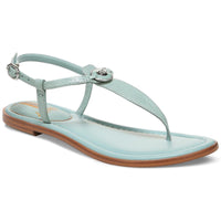 GIGI SIGNET Womens Faux Leather Casual Thong Sandals Blue Lizard Print