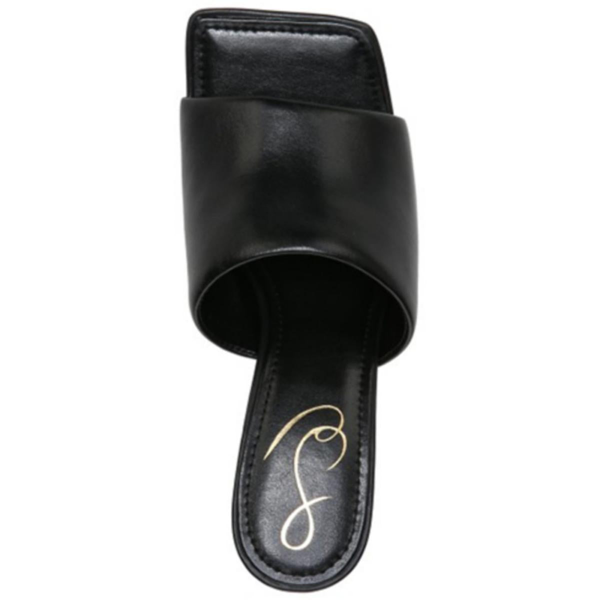 Carmen Womens Leather Square Toe Heels