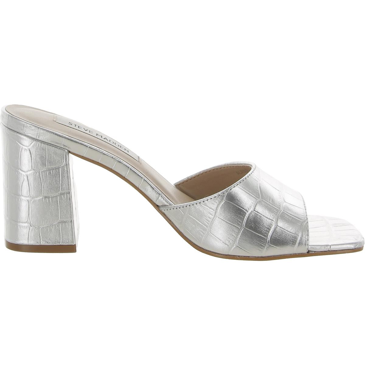 Alaya Womens Leather Slide Sandals